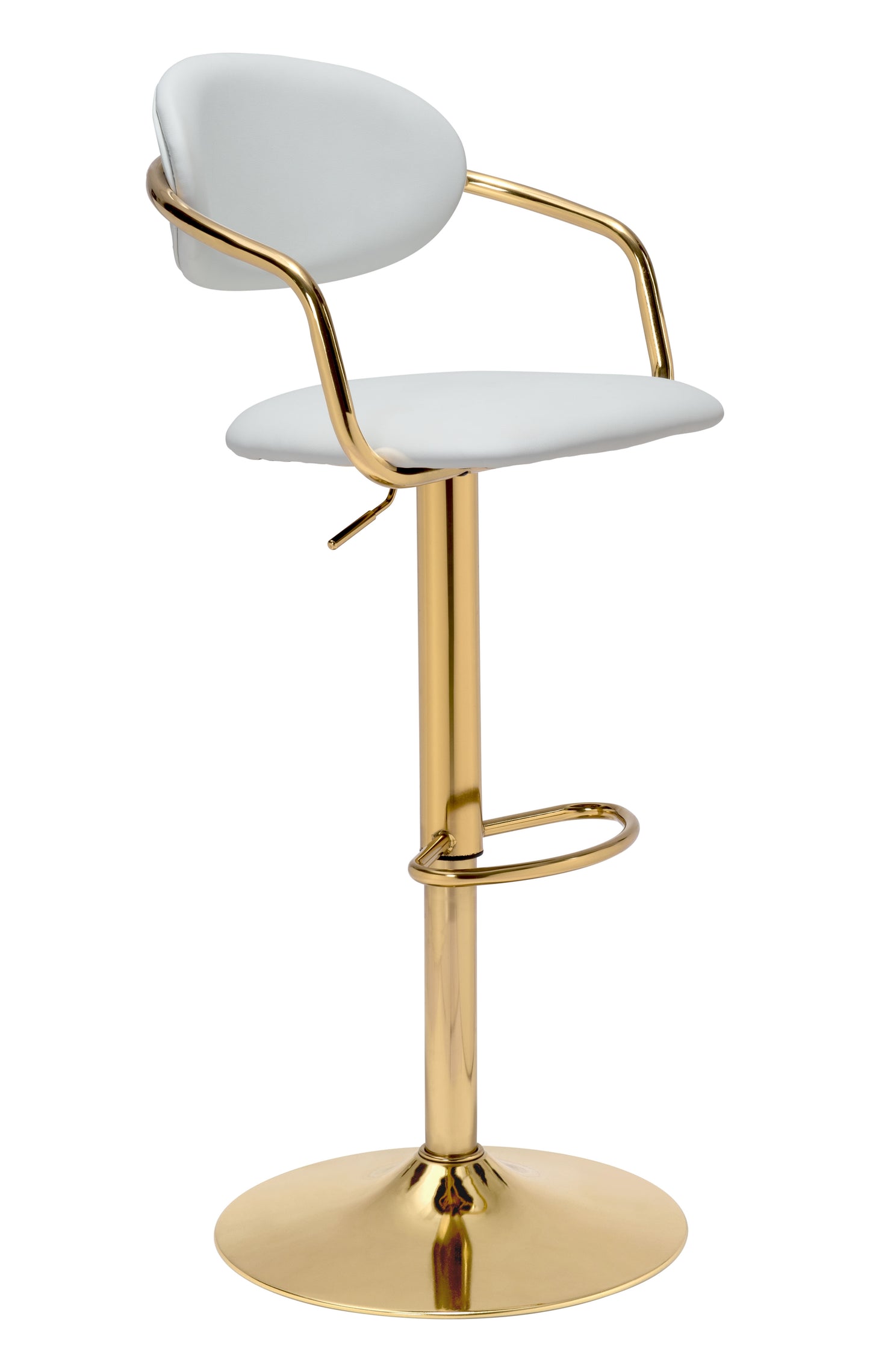 Gusto Barstool White & Gold
