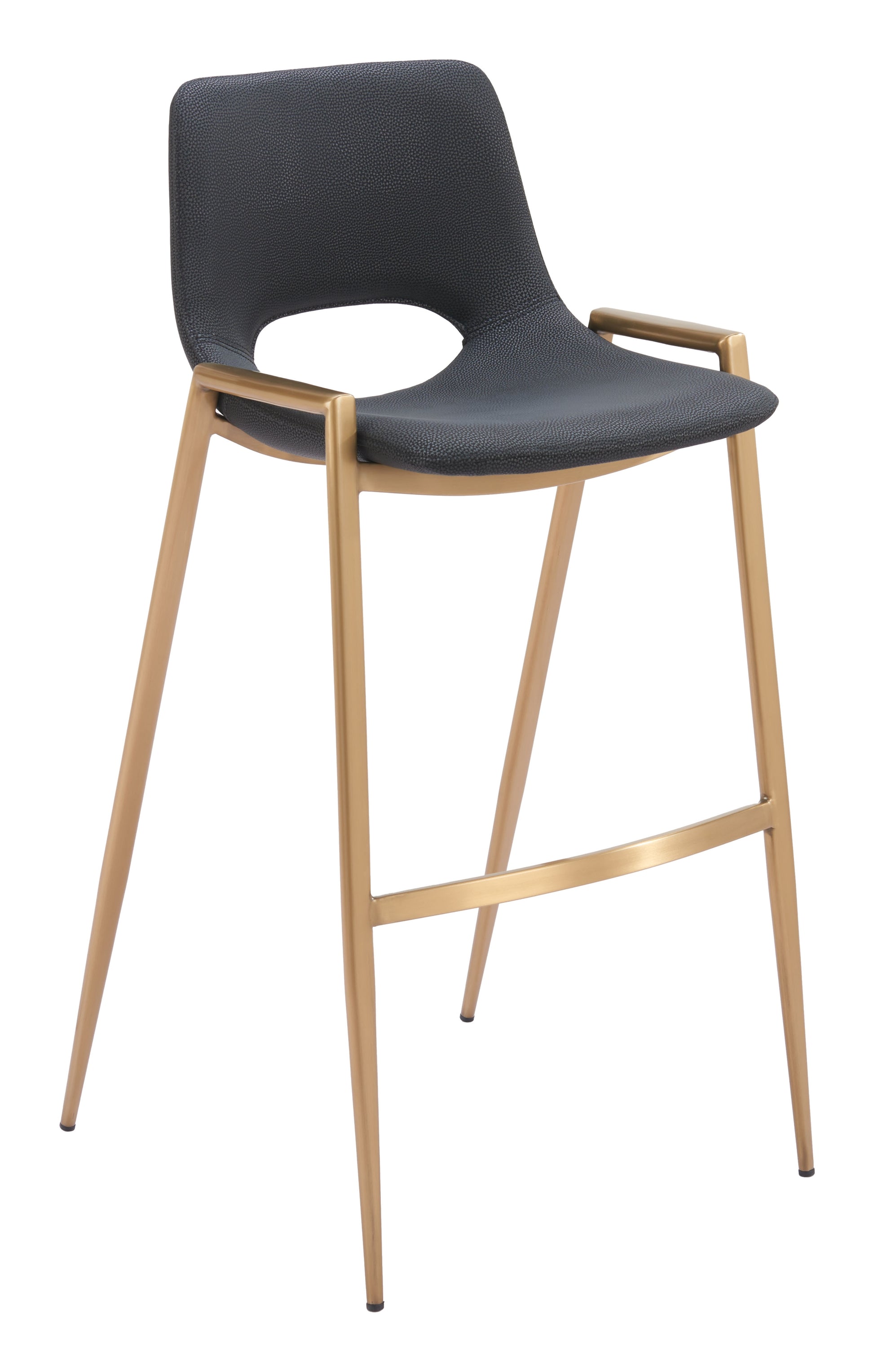 Desi Barstool (Set of 2) Black & Gold