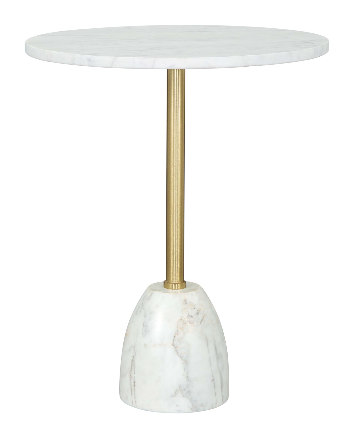 Cynthia Side Table White & Gold