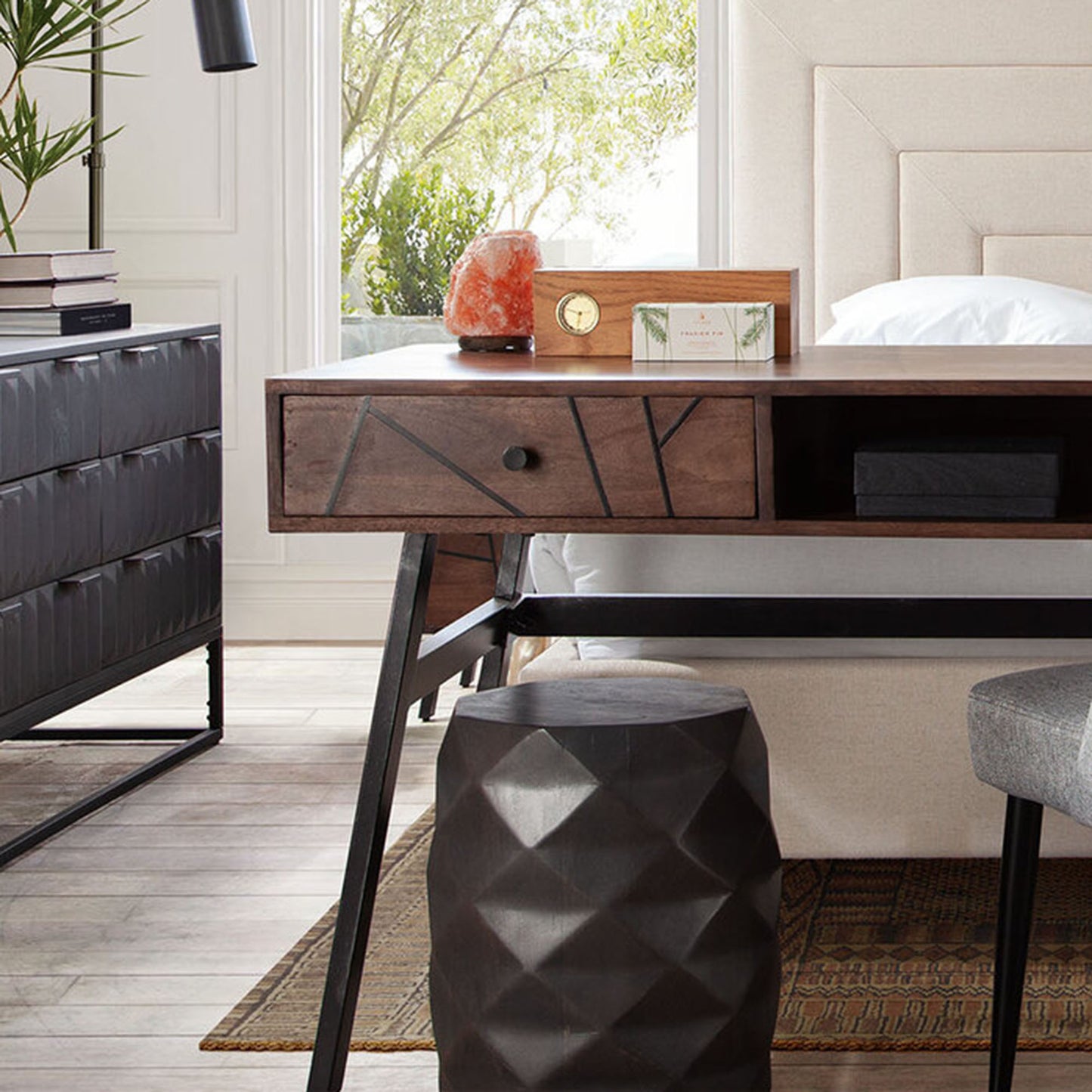 Fig Solid Mango Wood Accent Table