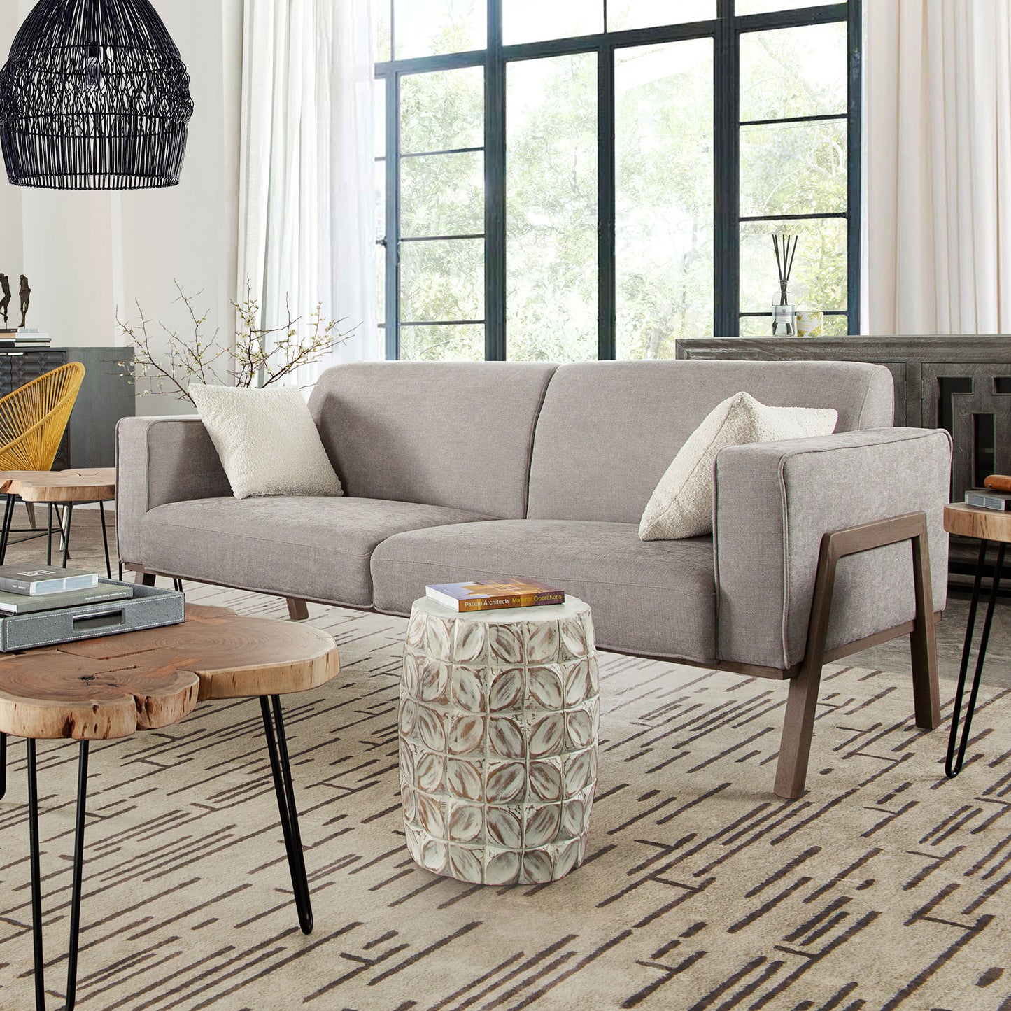 Fig Solid Mango Wood Accent Table