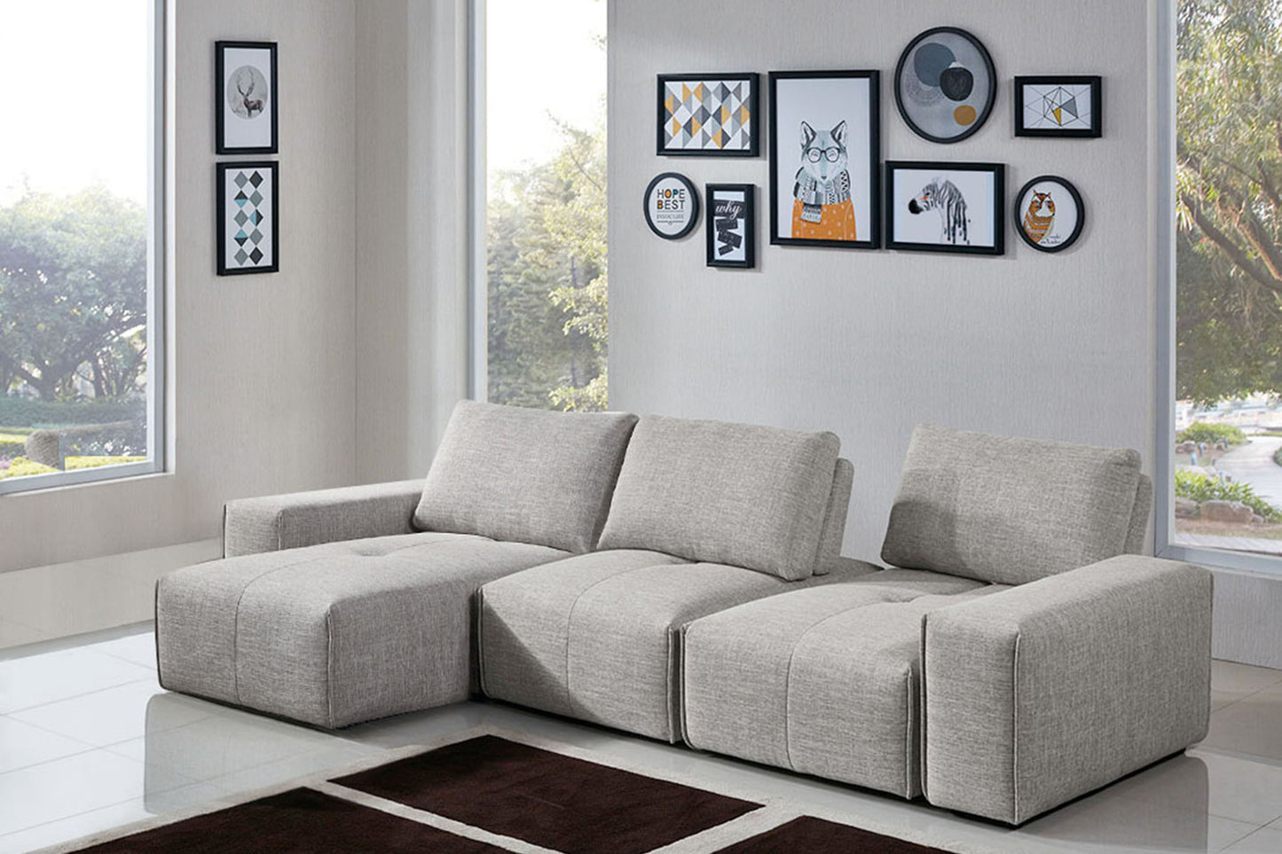 Jazz Modular 3-Seater Chaise Sectional