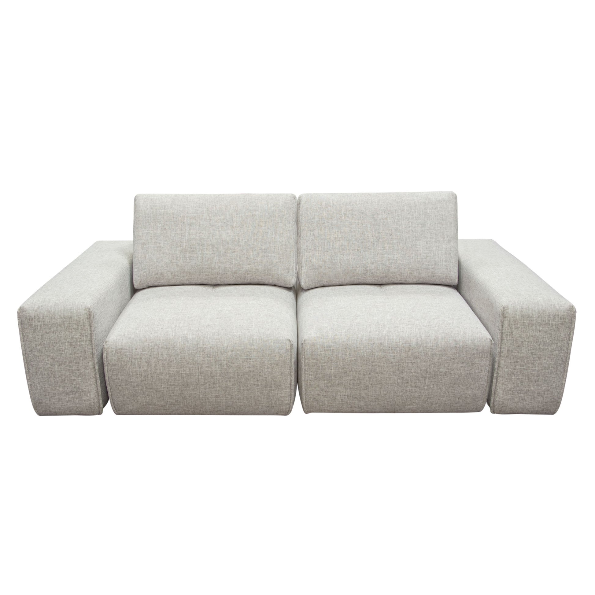 Jazz Modular 2-Seater with Adjustable Backrests in Light Brown Fabric by Diamond Sofa
