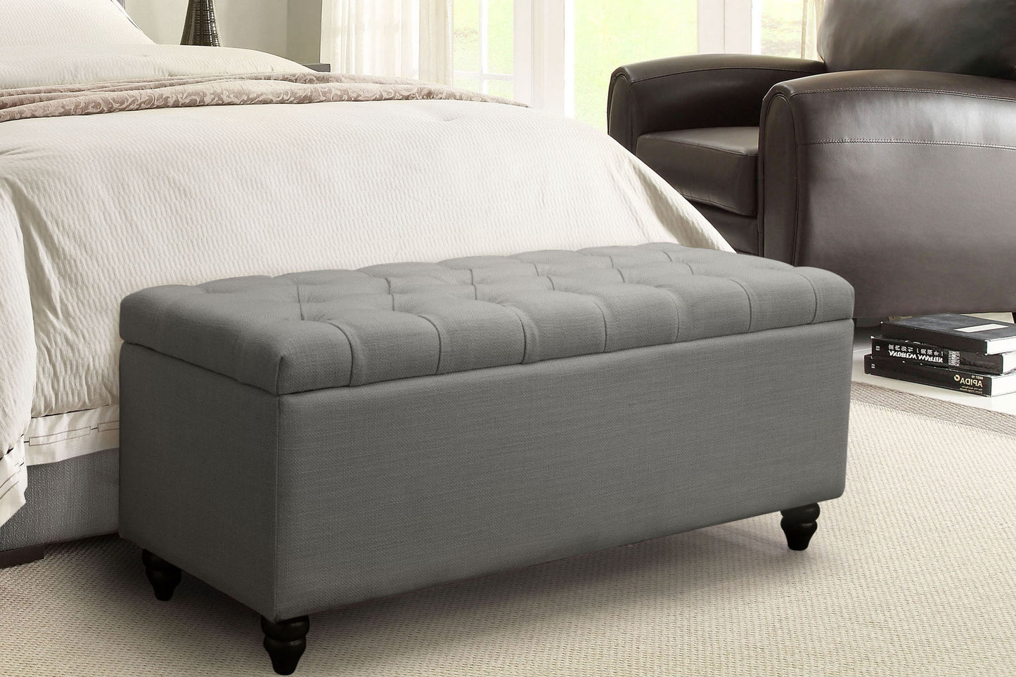 Park Ave Tufted Lift-Top Storage Trunk