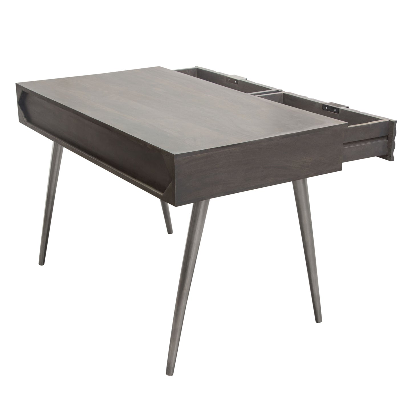 Petra Solid Mango Wood 2-Drawer Writing Desk