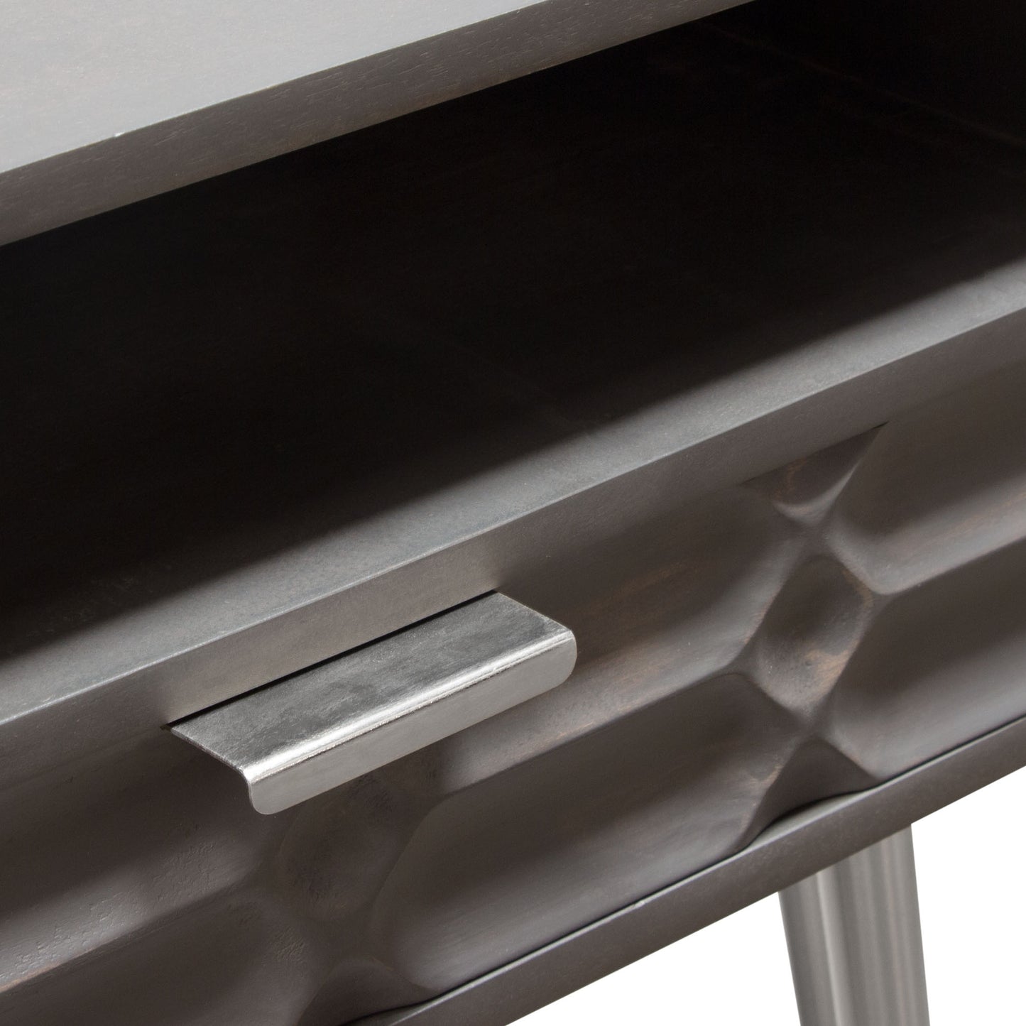 Petra Solid Mango Wood 1-Drawer Accent Table