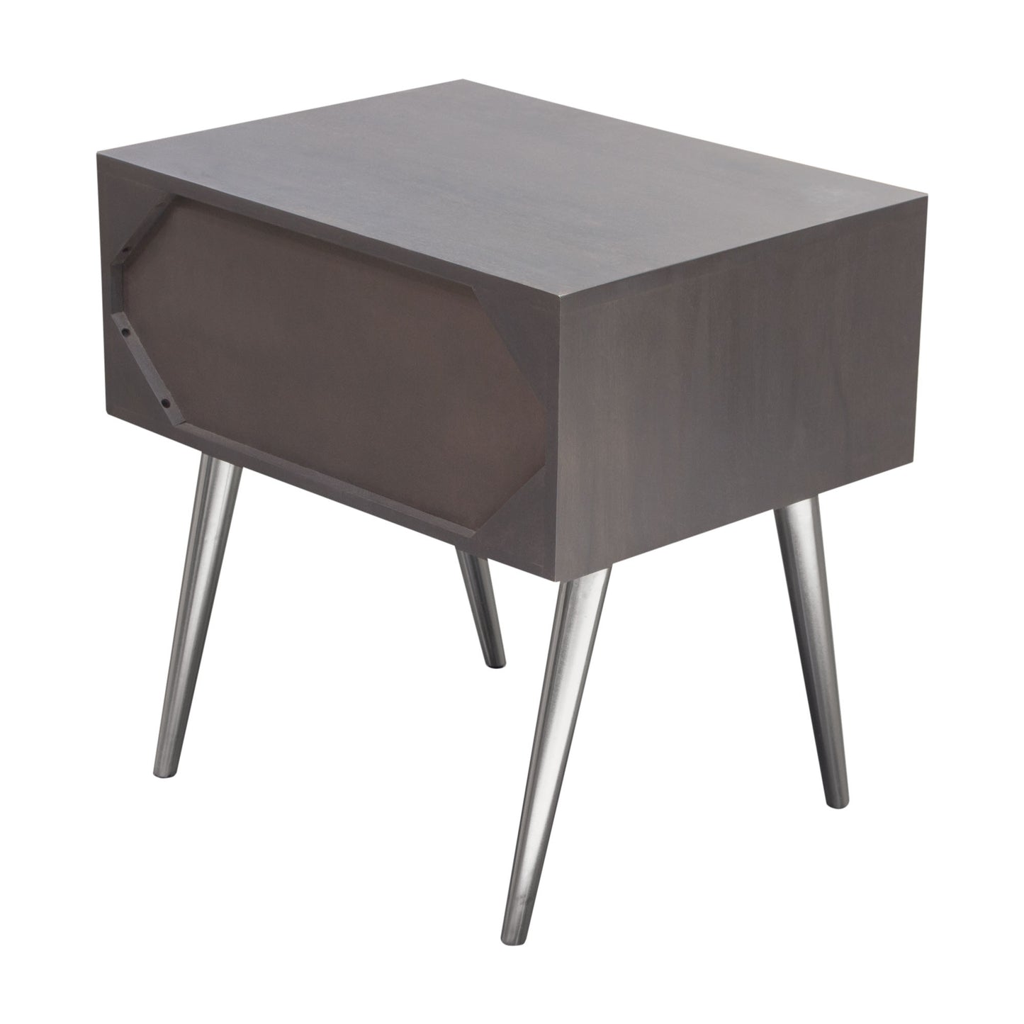 Petra Solid Mango Wood 1-Drawer Accent Table