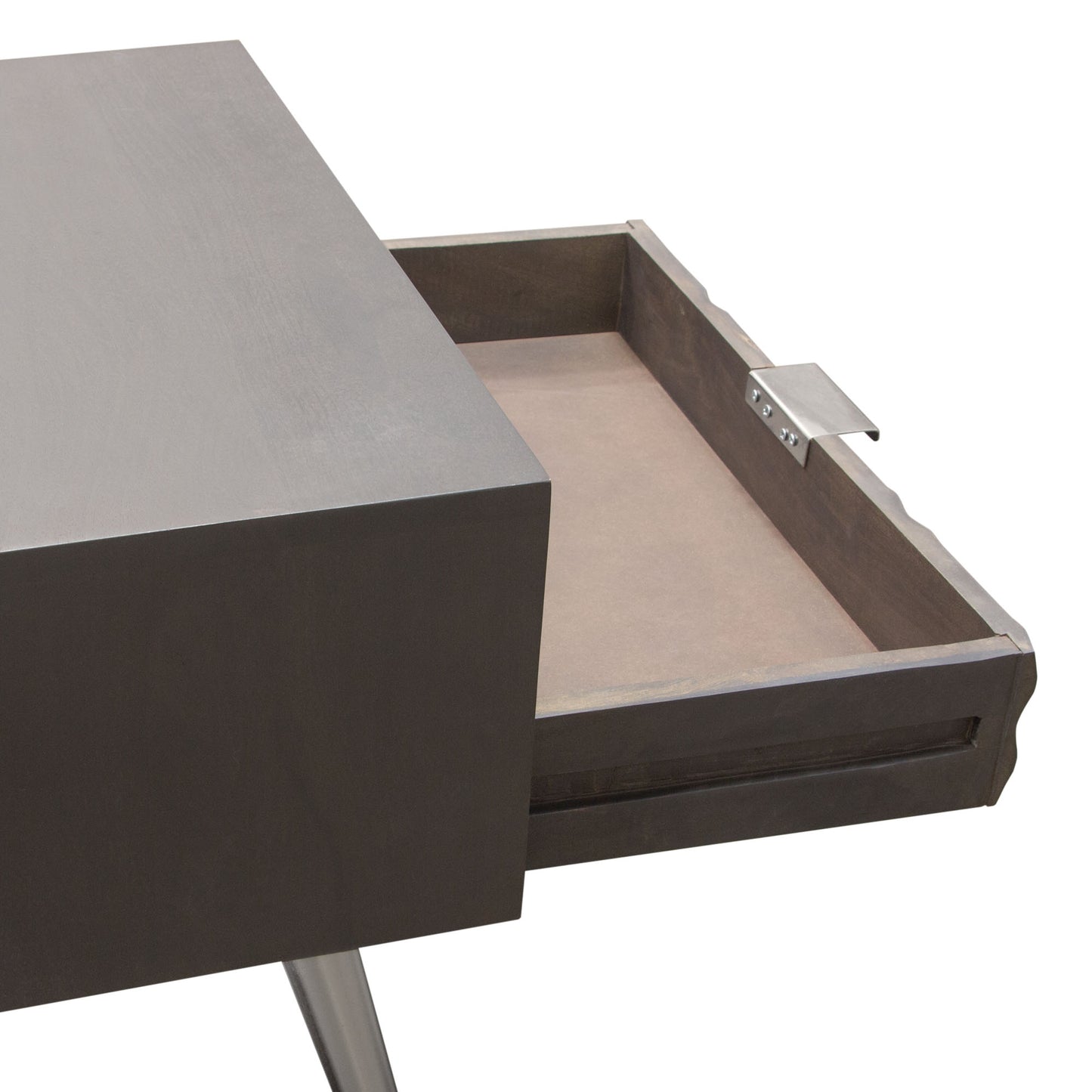 Petra Solid Mango Wood 1-Drawer Accent Table