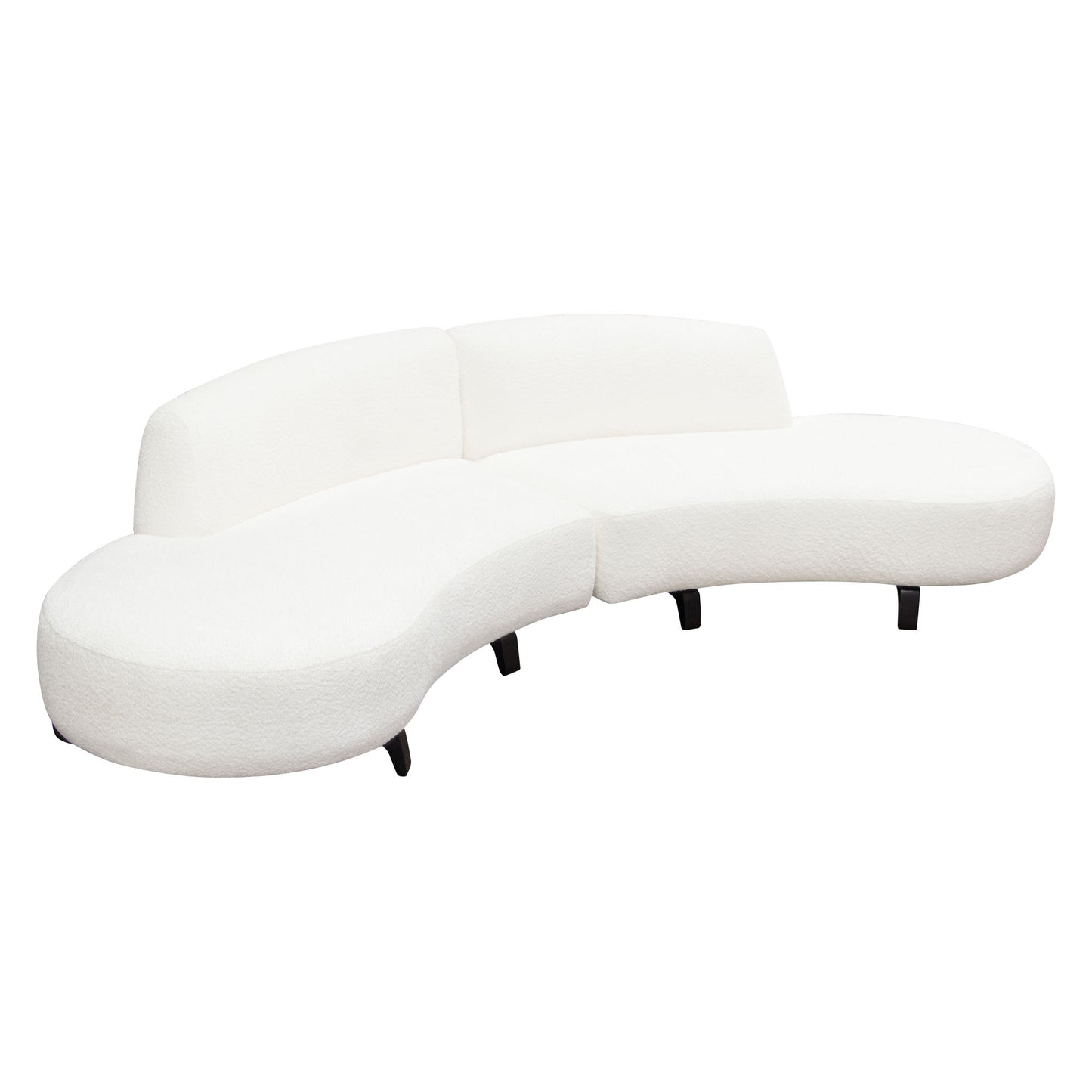 Vesper Modular Curved Armless Chaise 2 Piece Set