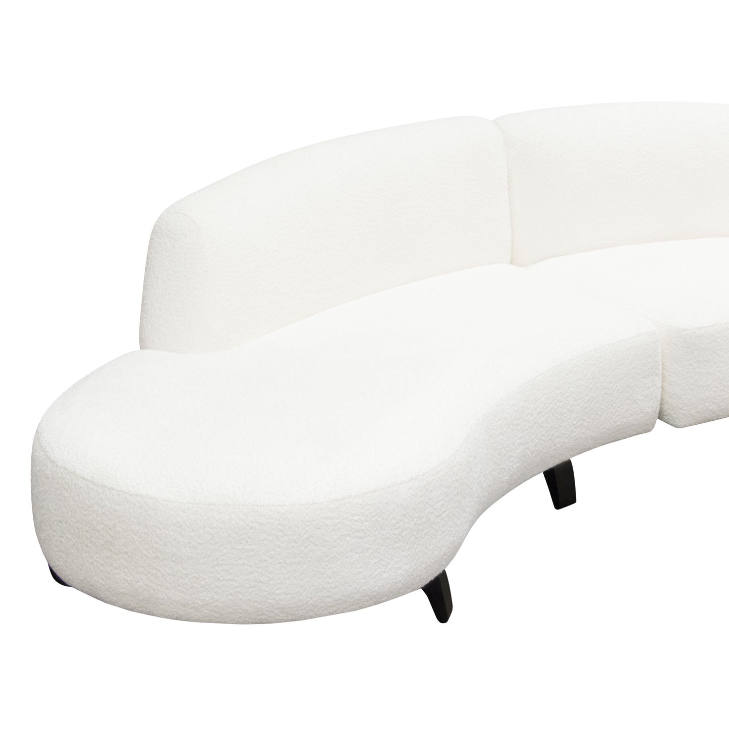Vesper Modular Curved Armless Chaise 2 Piece Set