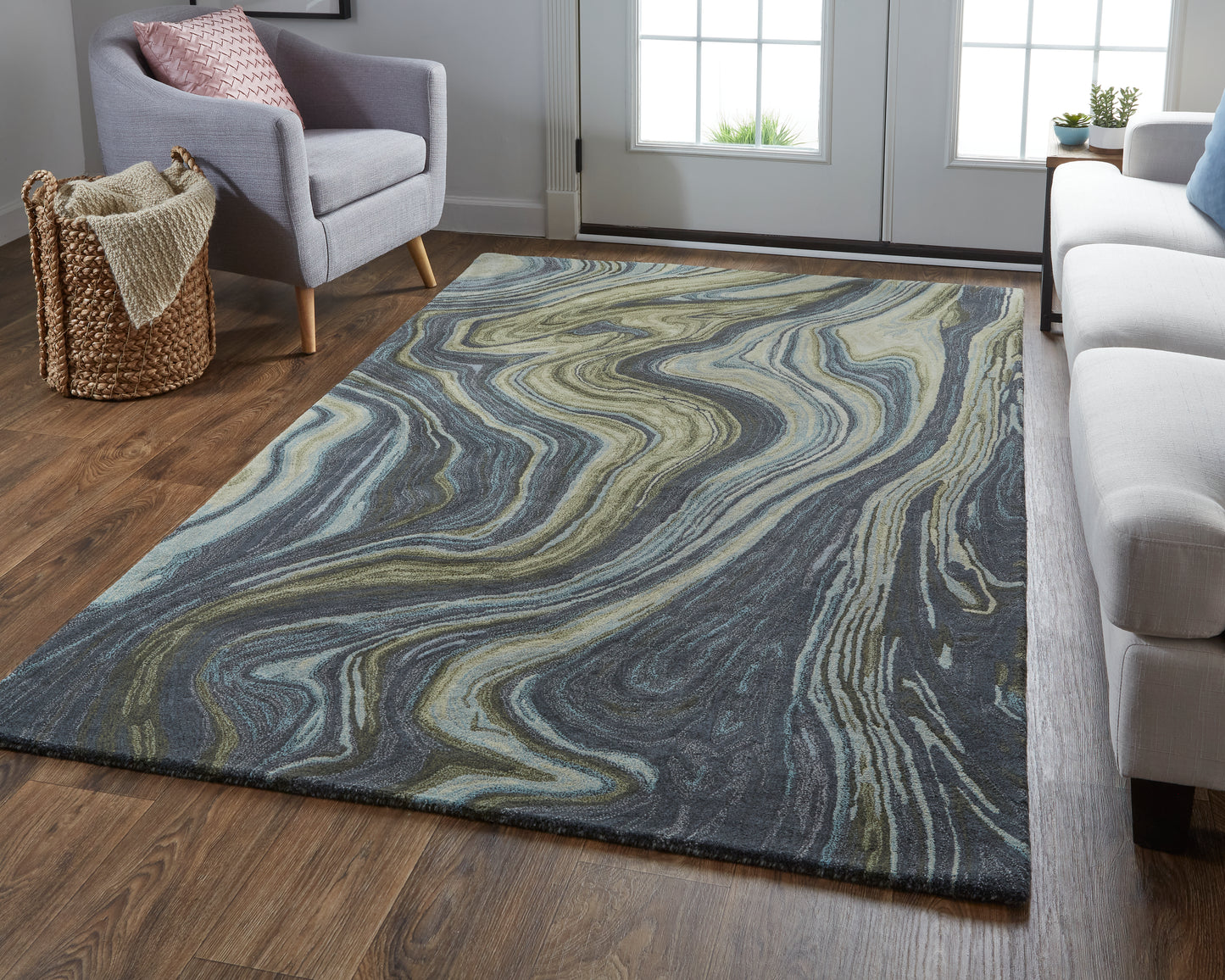 Amira Contemporary Marble Rug
