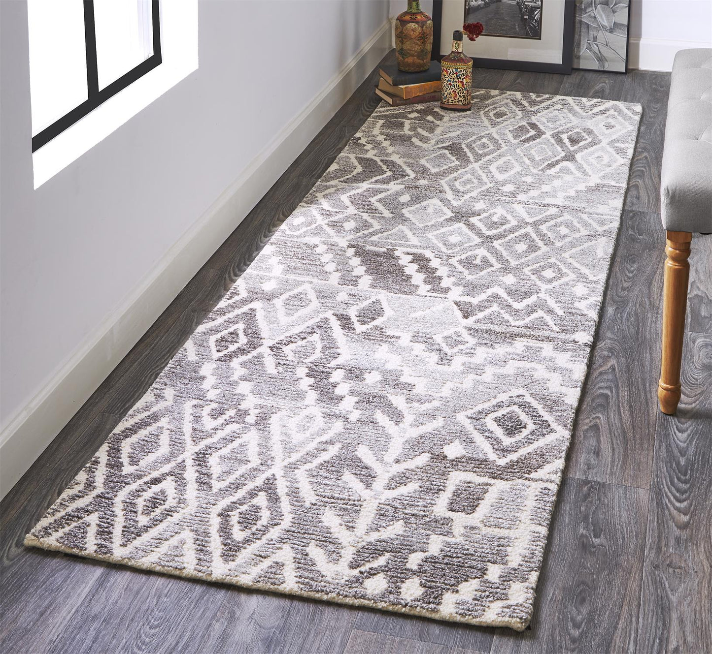 Asher Lustrous Distressed Wool Rug