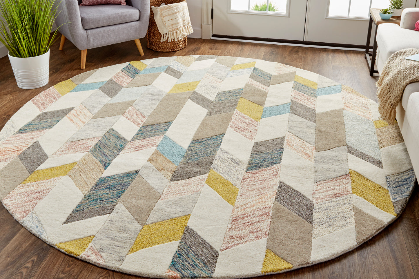 Arazad Graphic Chevron Tufted Rug