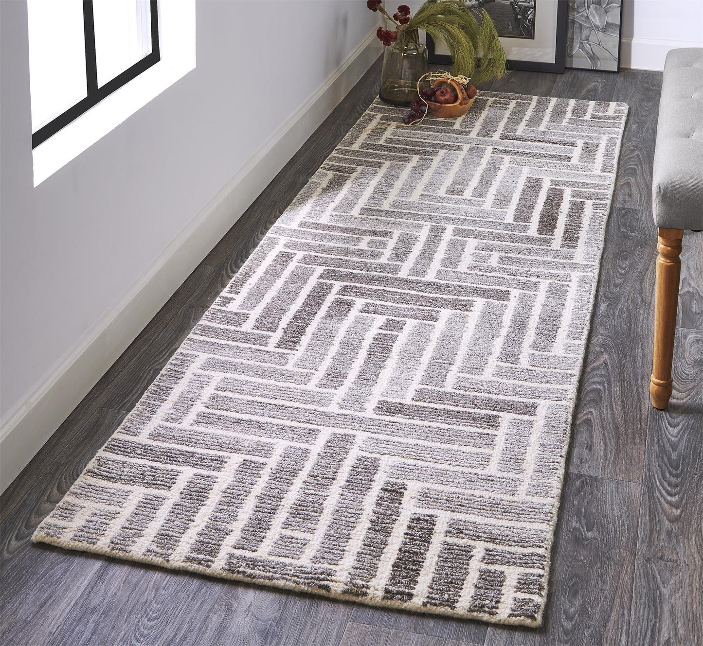 Asher Diamond Medallion Wool Rug