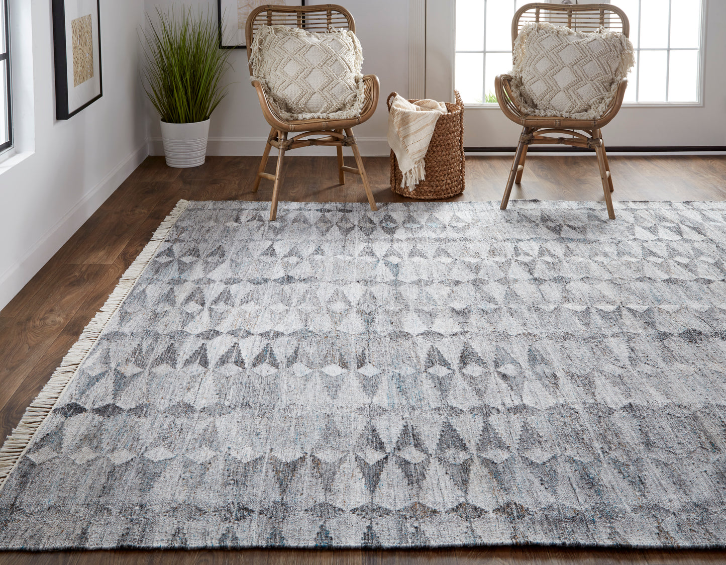 Beckett Eco-Friendly Moroccan Diamond Rug