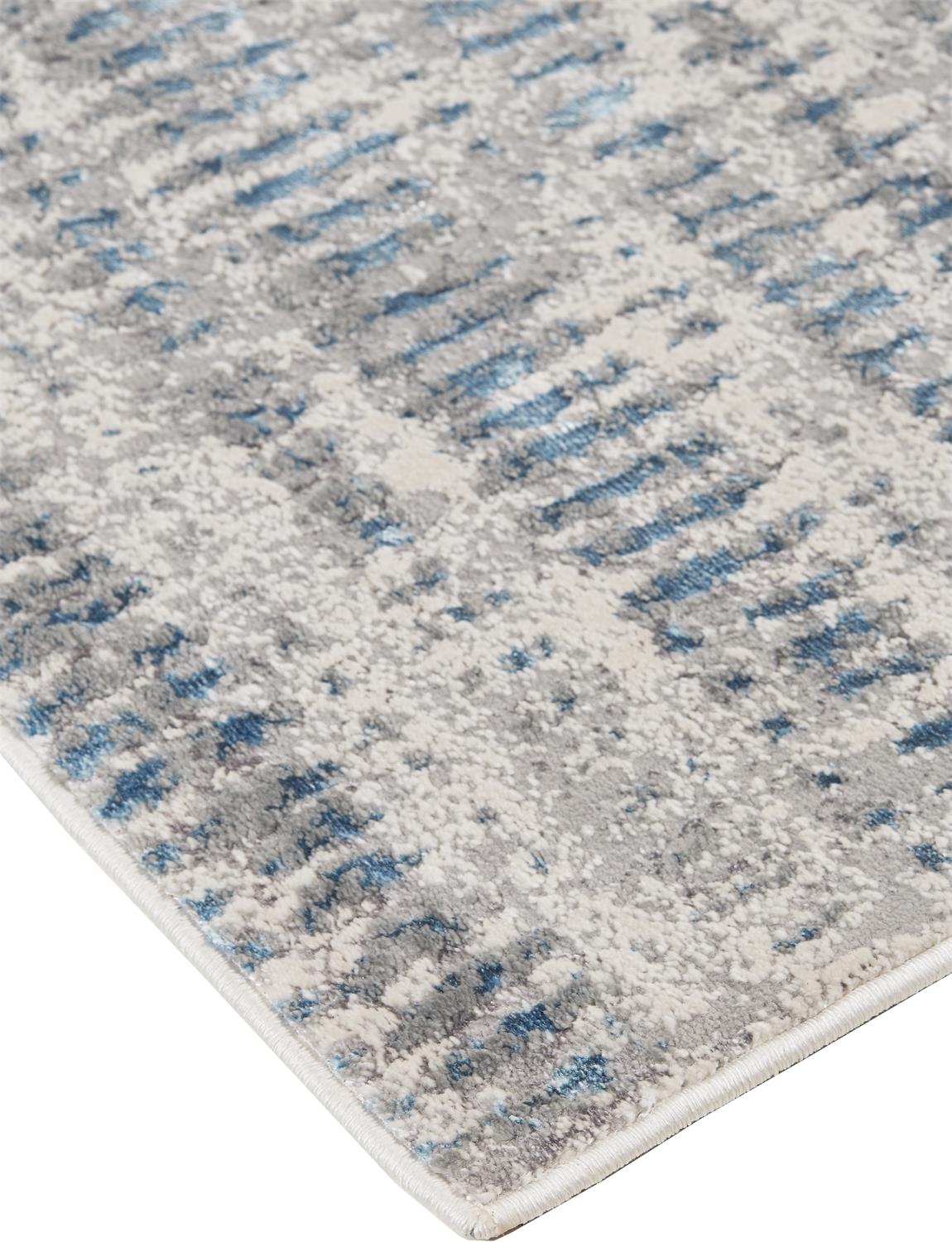 Azure Modern Metallic Distressed Rug