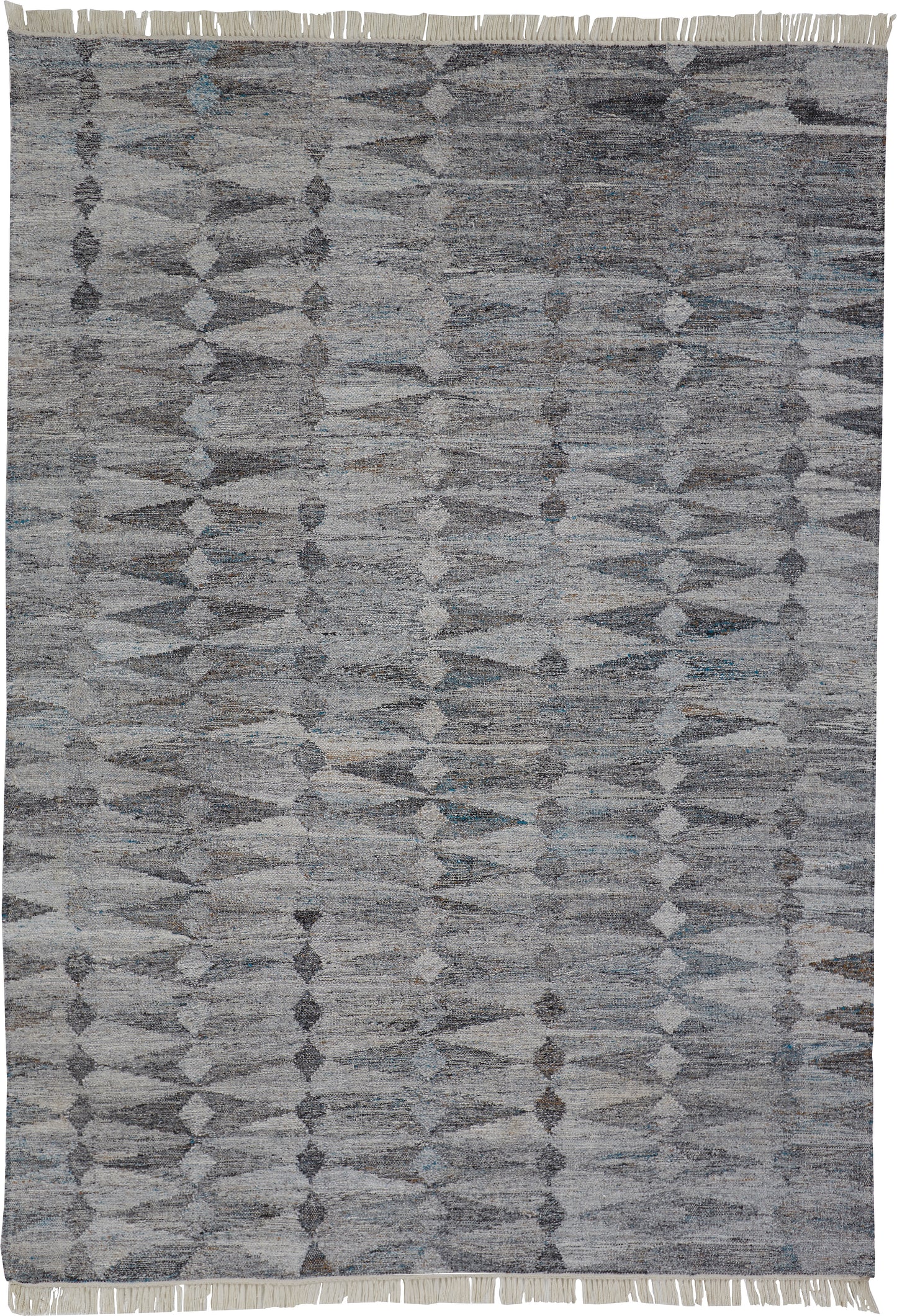 Beckett Eco-Friendly Moroccan Diamond Rug, Light/Dark Gray, 5ft x 8ft Area Rug