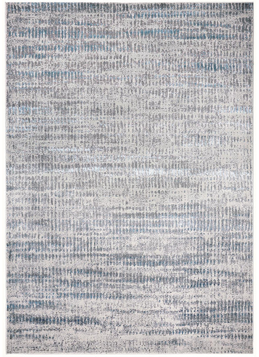 Azure Modern Metallic Distressed Rug, Teal/Gray, Verigated, 5ft x 8ft Area Rug
