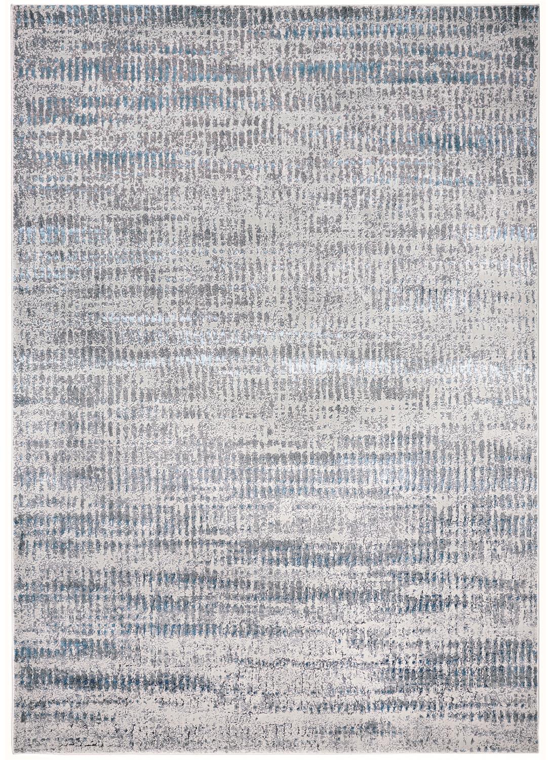 Azure Modern Metallic Distressed Rug, Teal/Gray, Verigated, 5ft x 8ft Area Rug