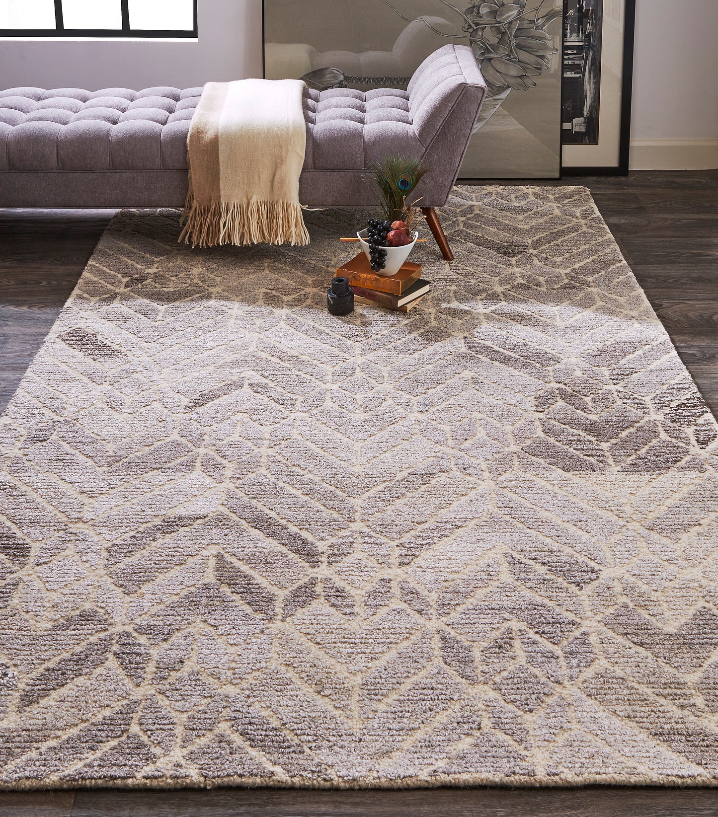 Asher Geometric Tufted Wool Rug