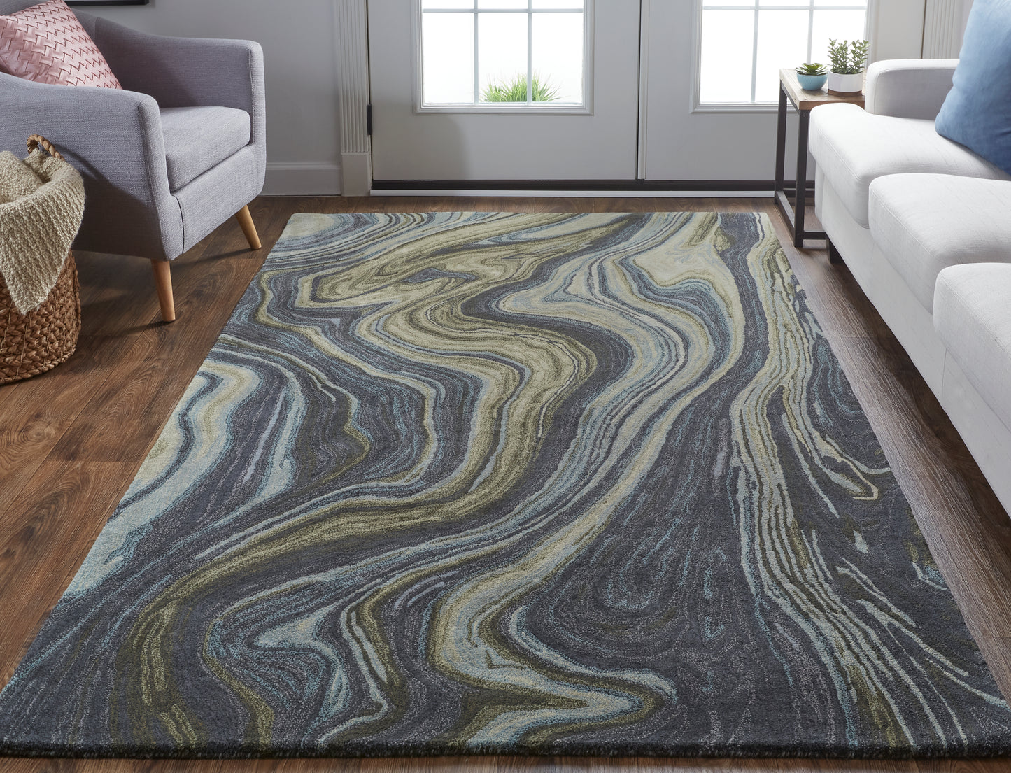 Amira Contemporary Marble Rug