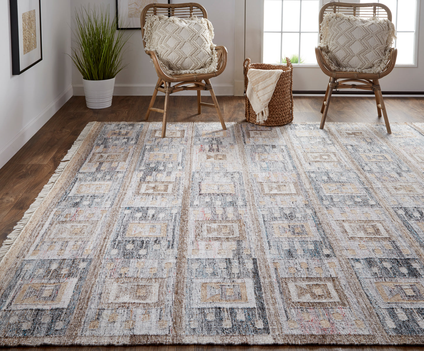 Beckett Eco-Friendly Moroccan Geometric Rug