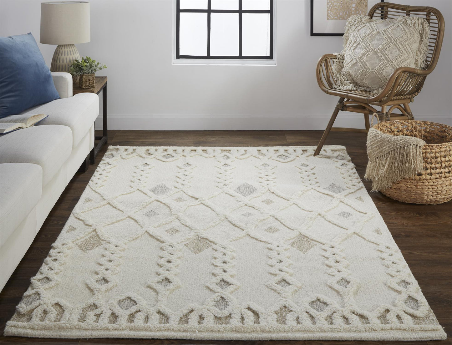 Anica Moroccan Wool w/Ornamental Diamonds Rug