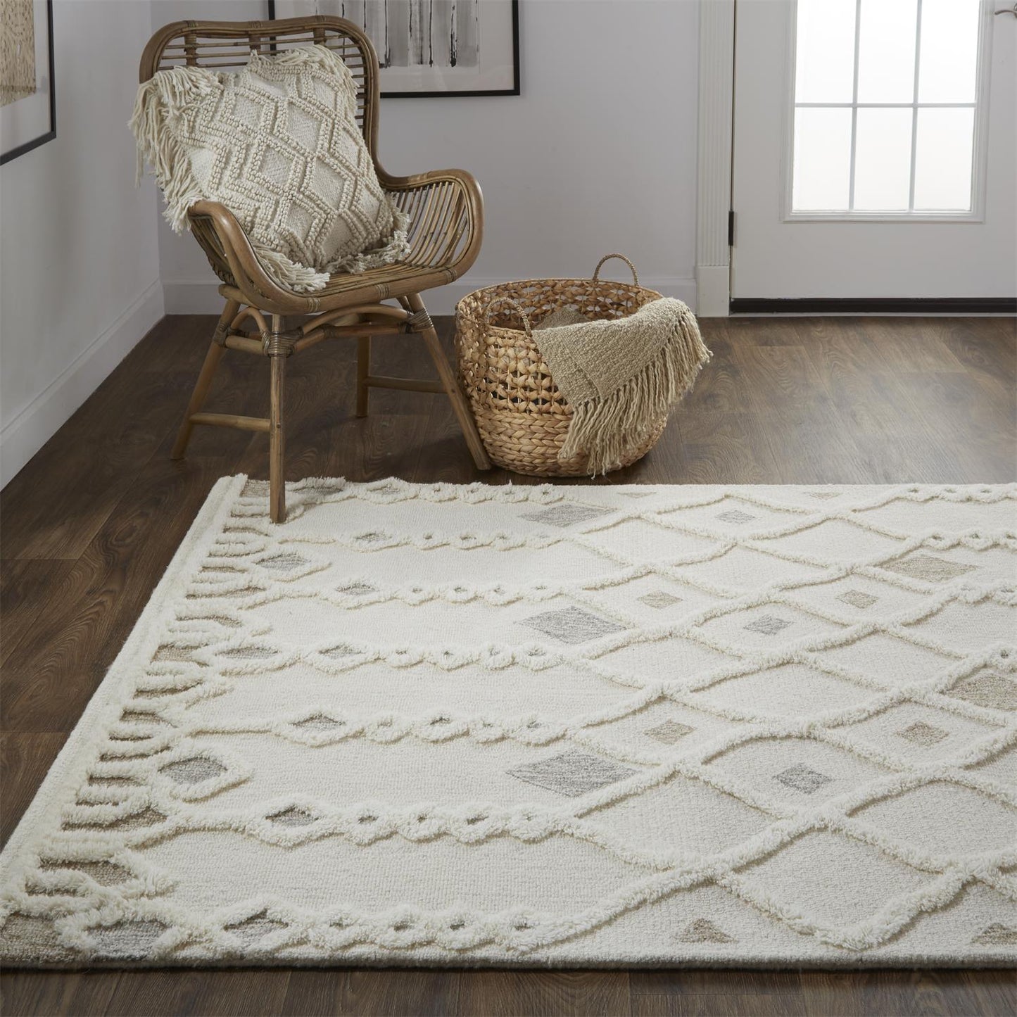 Anica Moroccan Wool w/Ornamental Diamonds Rug