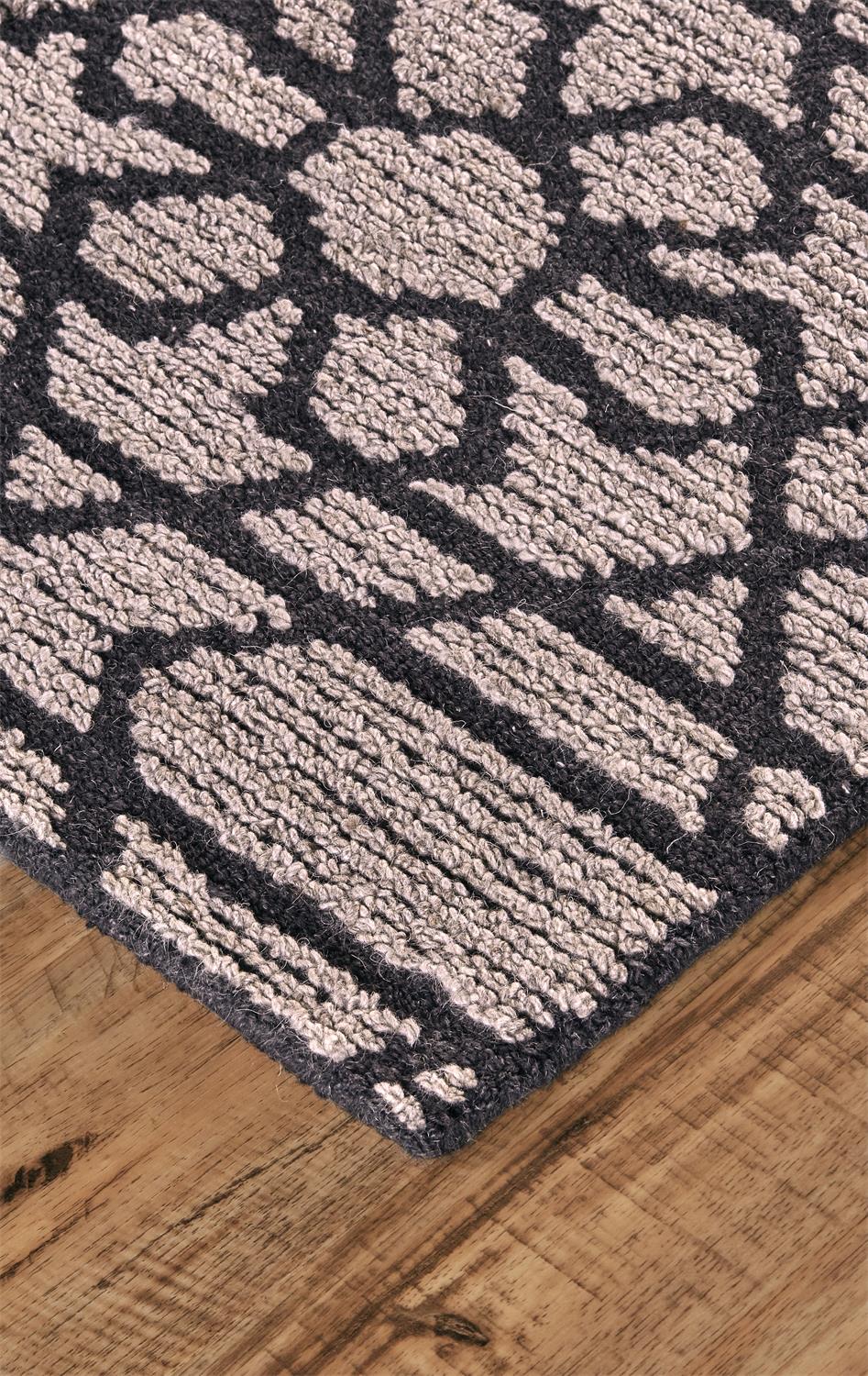 Asher Geometric Floral Wool Rug