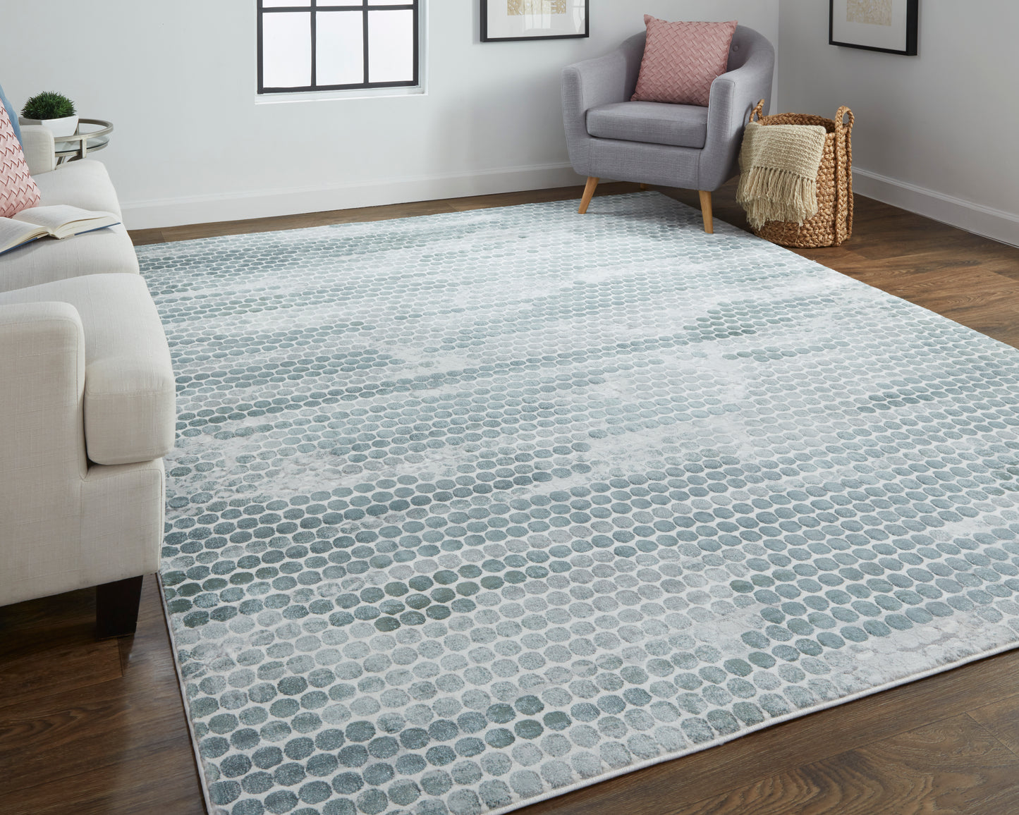 Atwell Contemporary Abstract Dot Rug