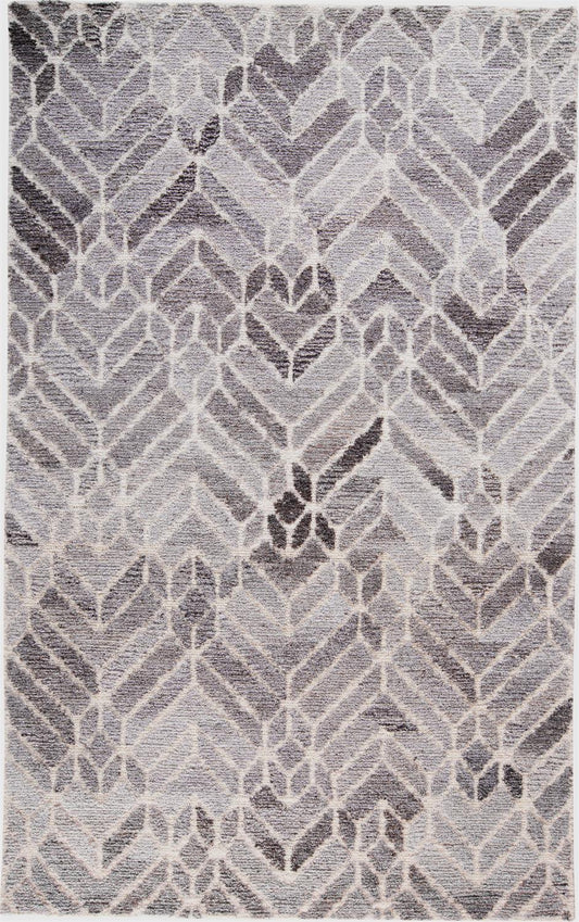 Asher Geometric Tufted Wool Rug, Opal Gray/Warm Gray, 2ft x 3ft Accent Rug