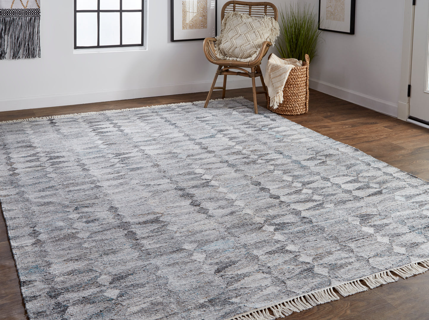 Beckett Eco-Friendly Moroccan Diamond Rug
