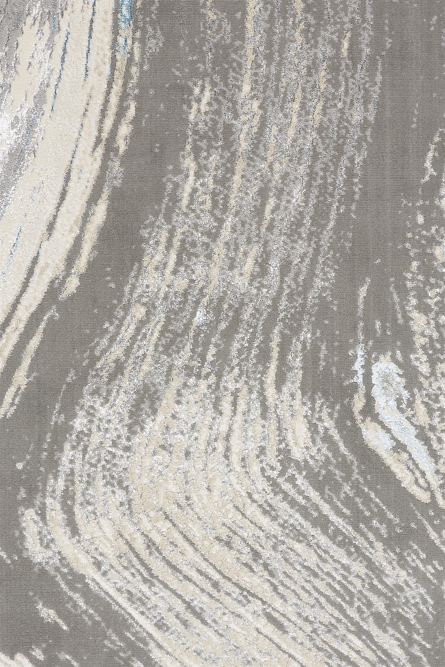 Azure Modern Metallic Brush Stroke Area Rug