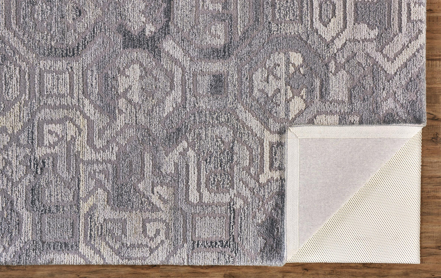 Asher Lustrous Geometric Wool Rug