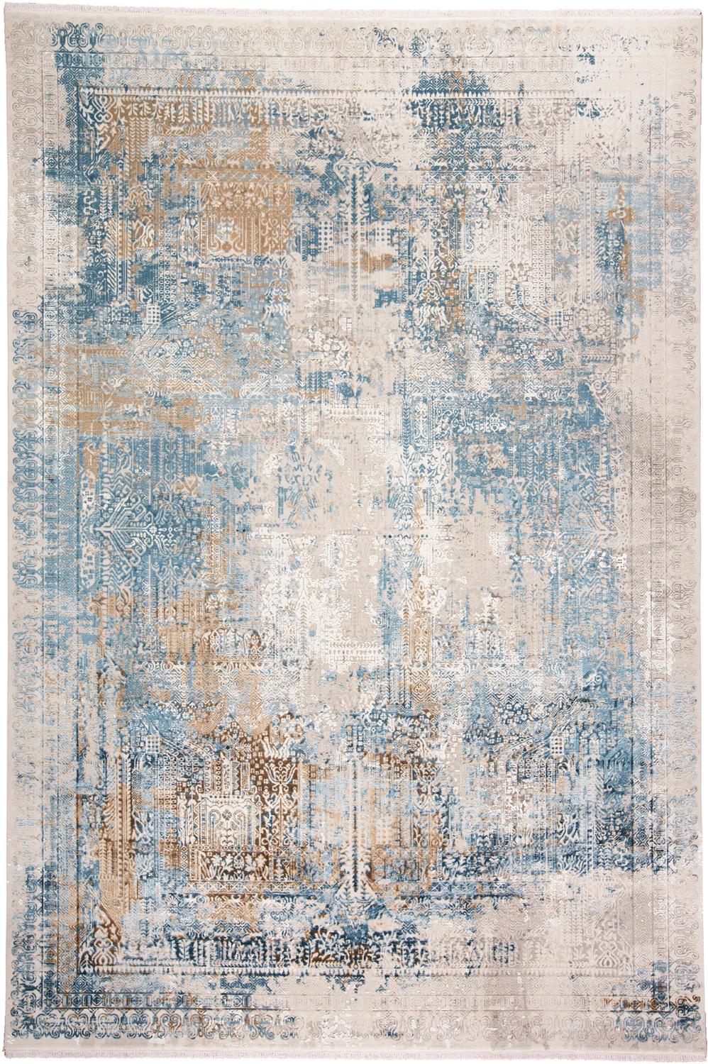 Cadiz Gradient Watercolor Distressed, Blue/Gray, 2ft-2in x 3ft-2in Accent Rug