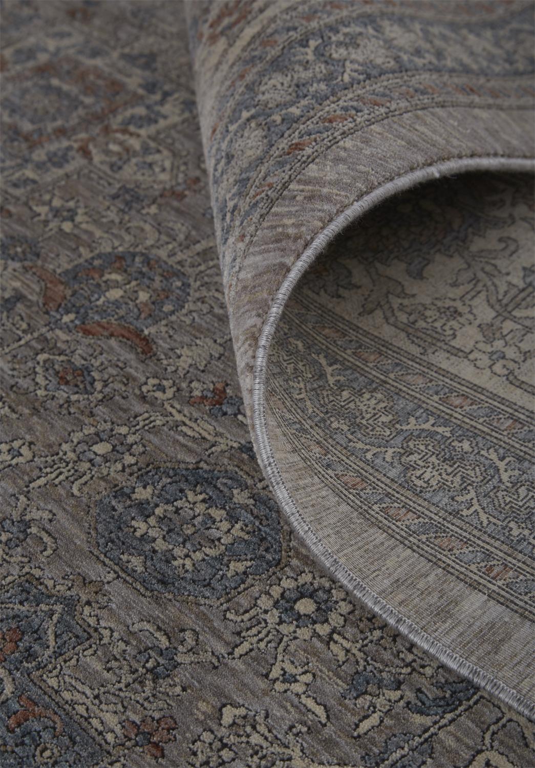 Azure Modern Metallic Distressed Rug