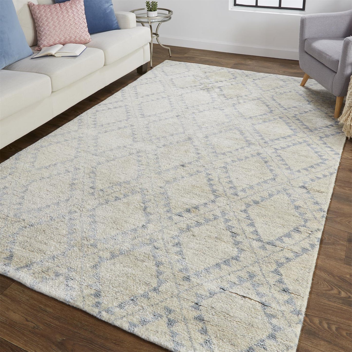 Abytha Moroccan Diamond Hand-Knot Rug