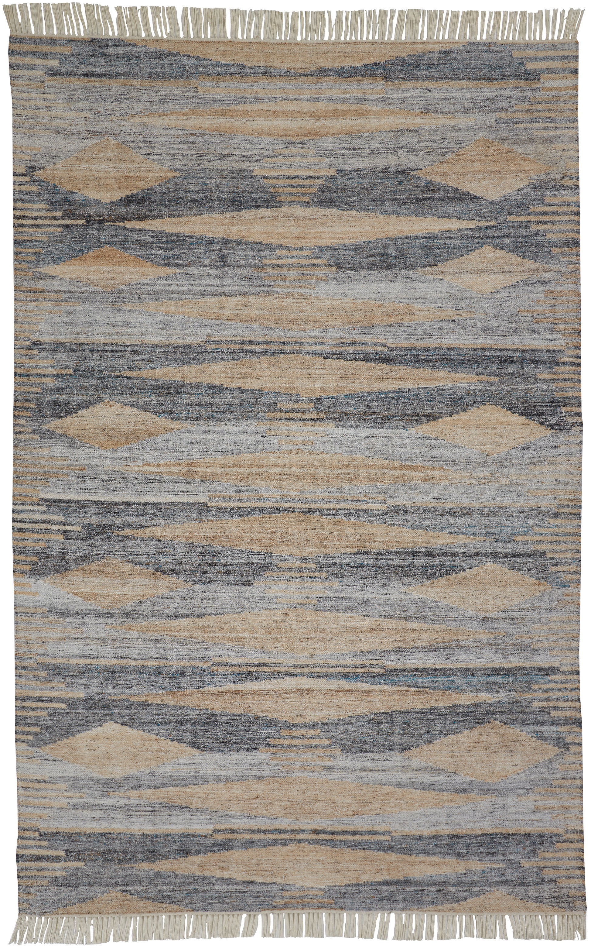 Beckett Eco-Friendly Moroccan Desert Rug, Latte Tan/Gray, 5ft x 8ft Area Rug