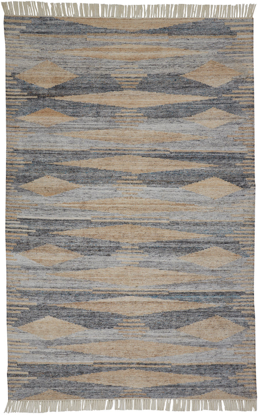Beckett Eco-Friendly Moroccan Desert Rug, Latte Tan/Gray, 5ft x 8ft Area Rug