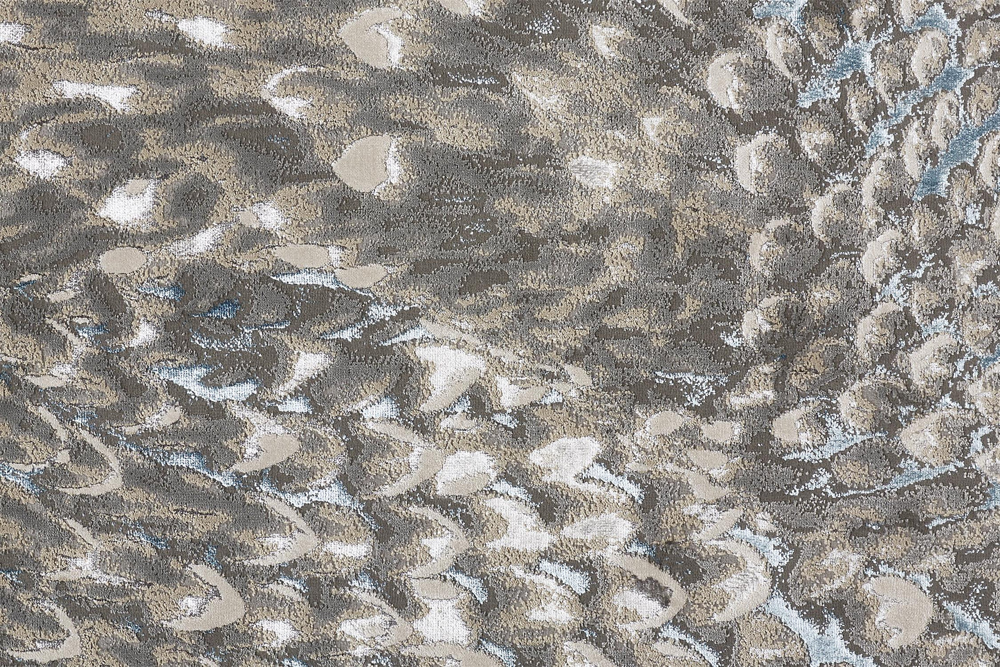 Azure Abstract Feather Rug