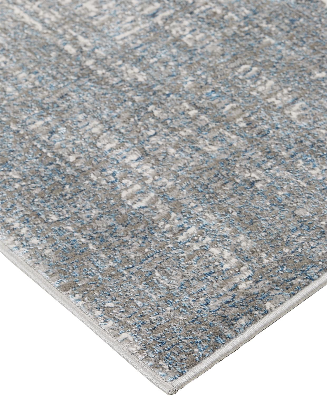 Azure Modern Metallic Striated Rug