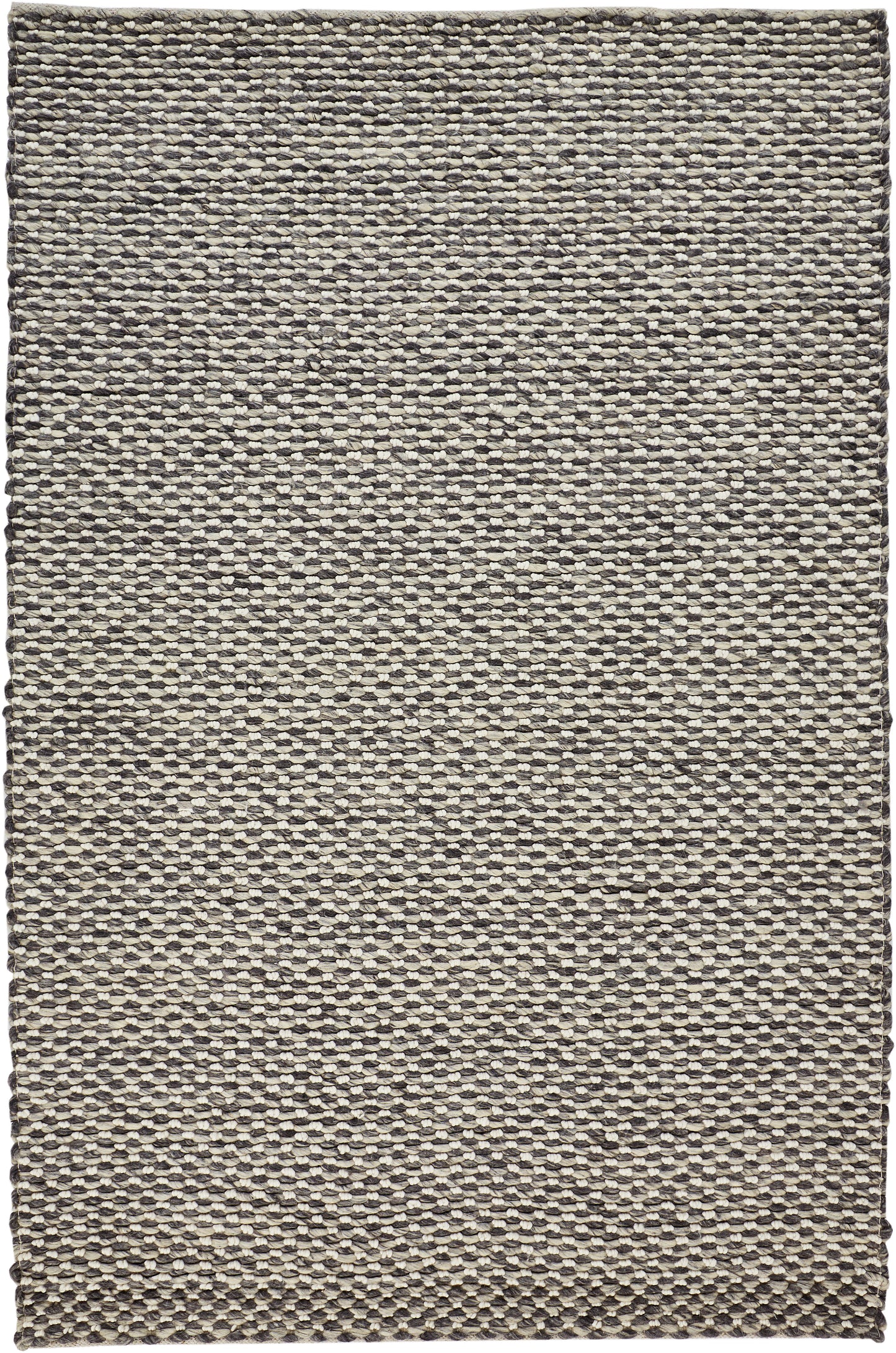 Berkeley Modern Rustic Area Rug, Charcoal Gray/Ivory, 9ft-6in x 13ft-6in