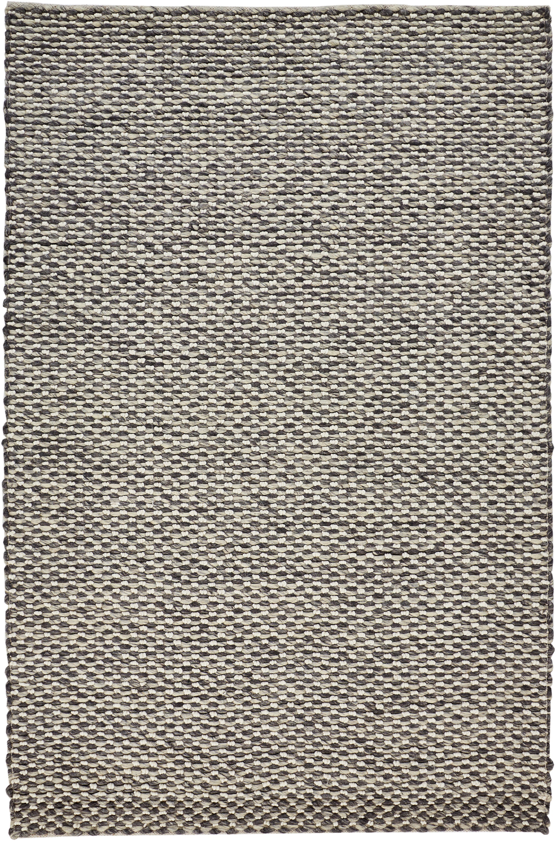 Berkeley Modern Rustic Area Rug, Charcoal Gray/Ivory, 9ft-6in x 13ft-6in