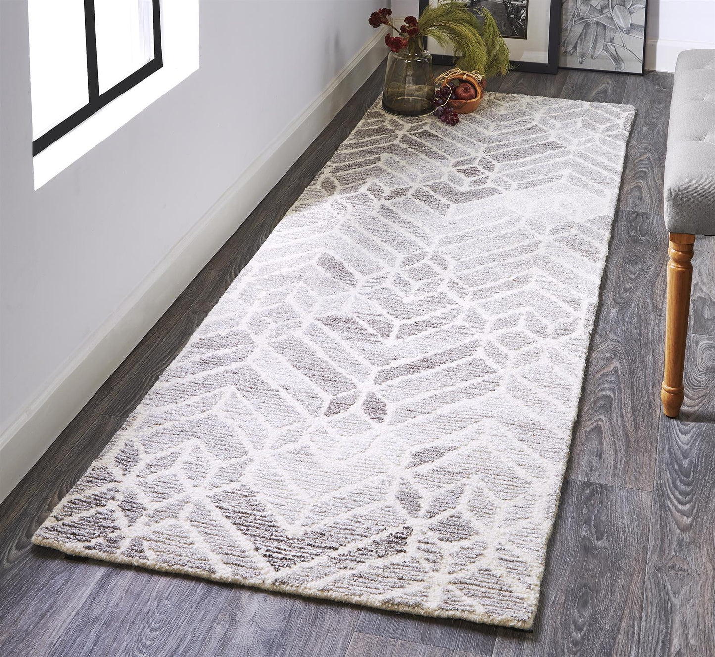 Asher Geometric Tufted Wool Rug