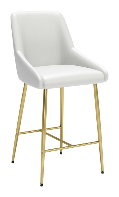 Madelaine Counter Stool White & Gold