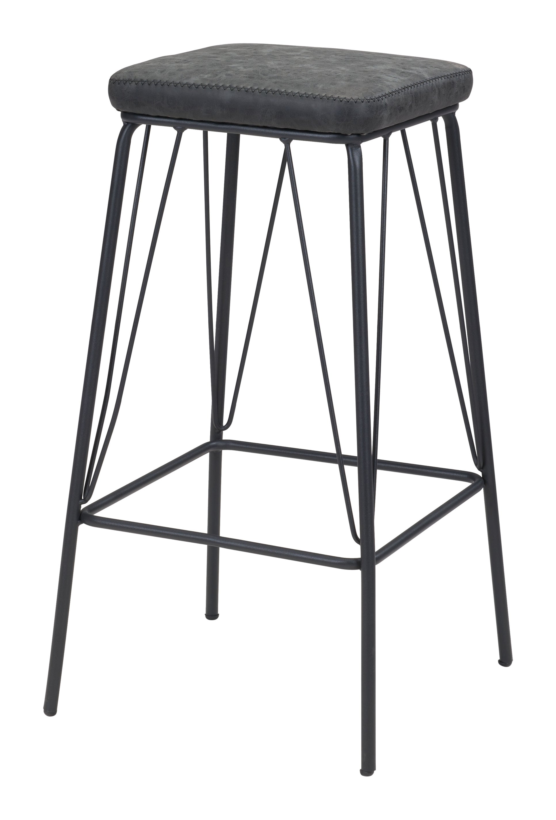 Samuel Barstool (Set of 2) Vintage Black