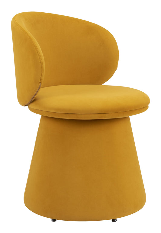 Oblic Swivel Dining Chair Orange
