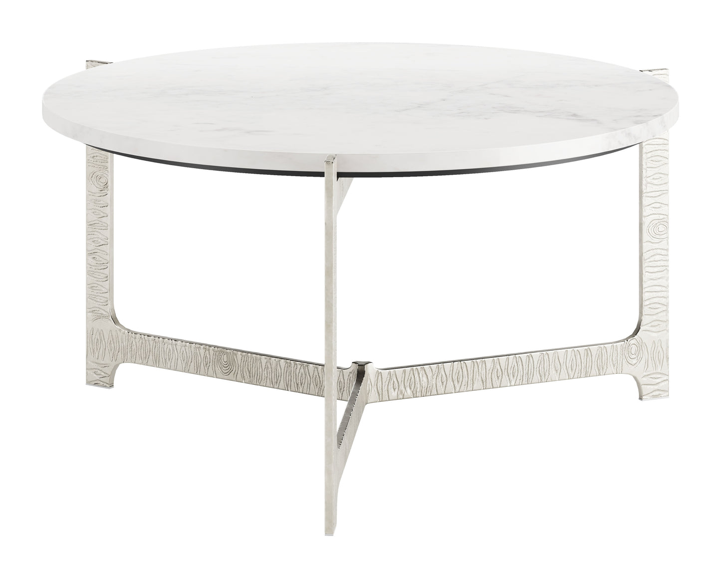 Barmas Coffee Table White & Silver