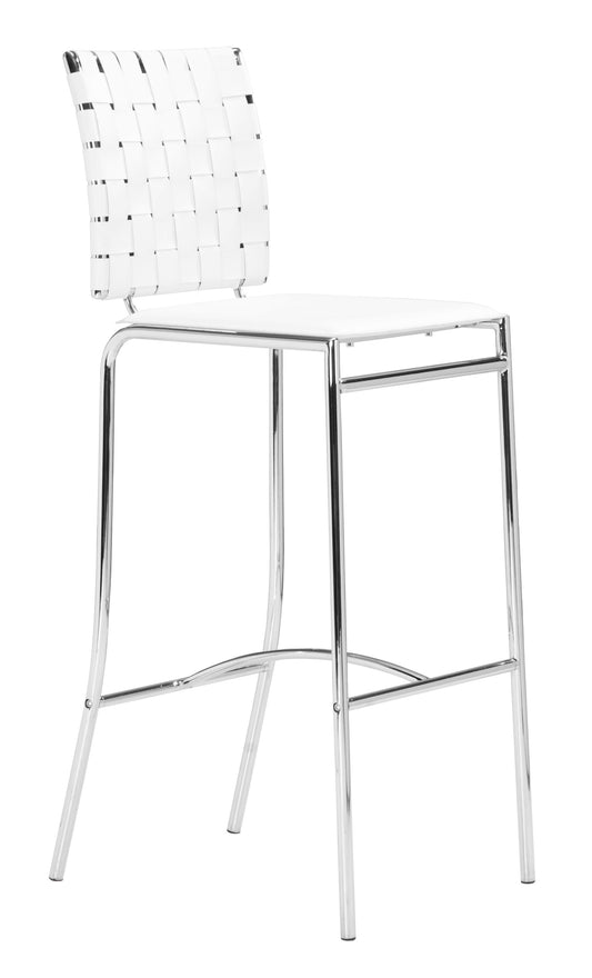 Criss Cross Barstool (Set of 2) White