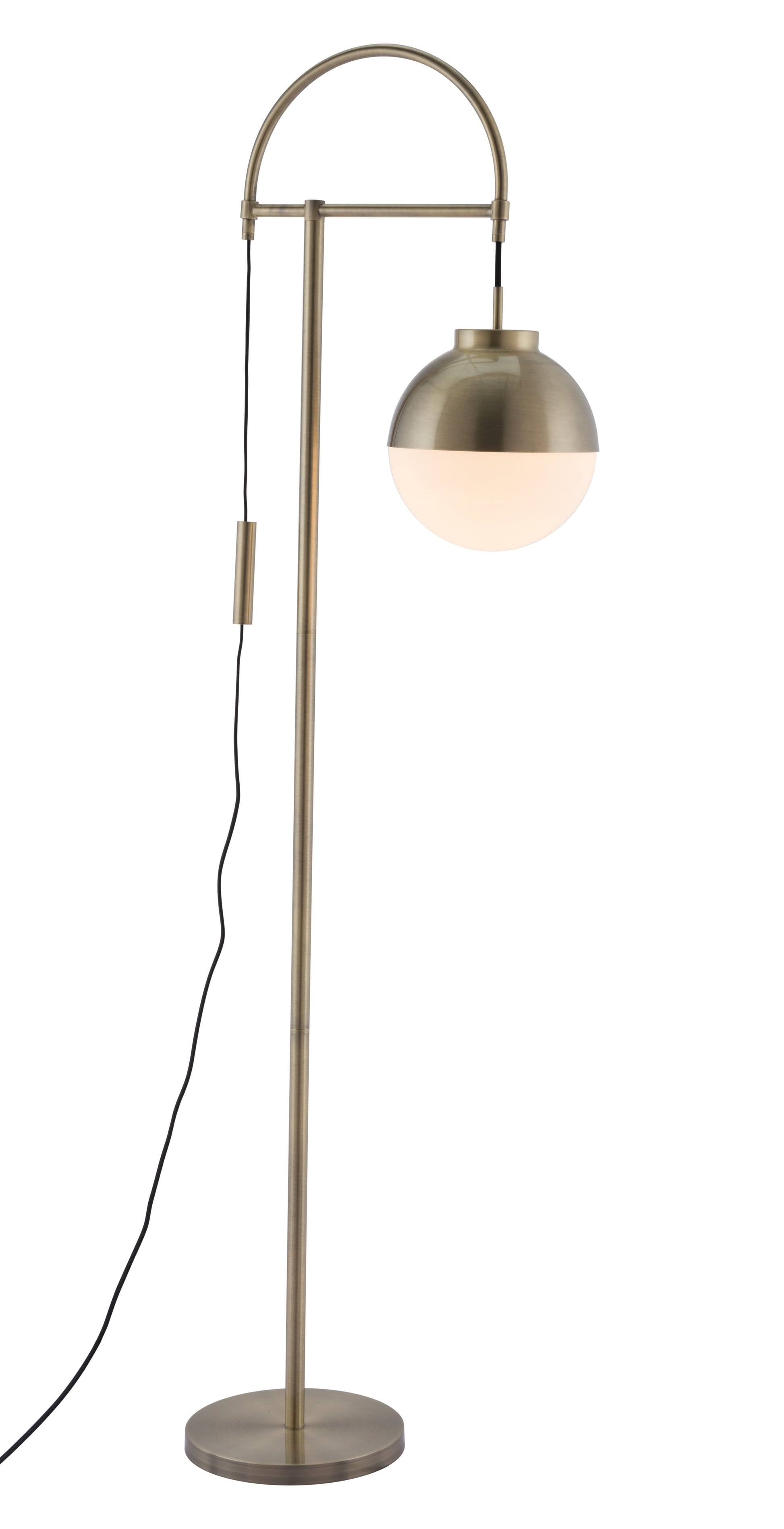 Waterloo Floor Lamp White & Bronze